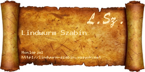 Lindwurm Szabin névjegykártya