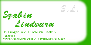 szabin lindwurm business card